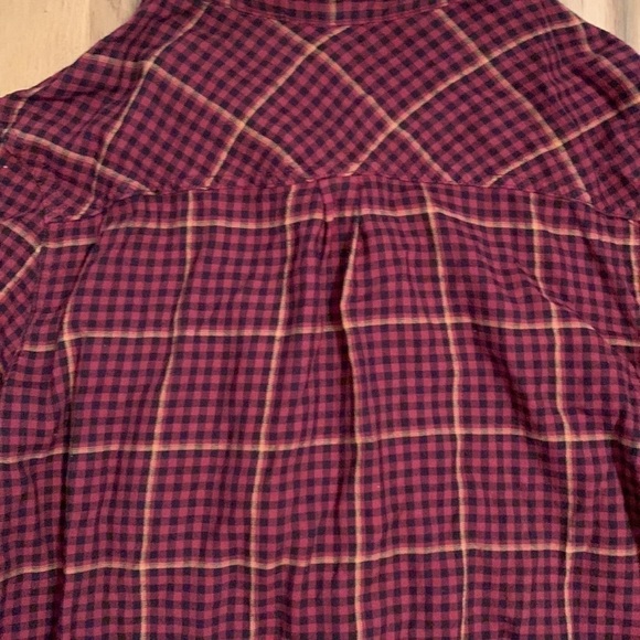 maurices Plaid Button Down Long Sleeve Collared Blouse Red and Black Women’s 0 - Picture 9 of 13
